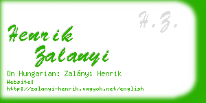 henrik zalanyi business card